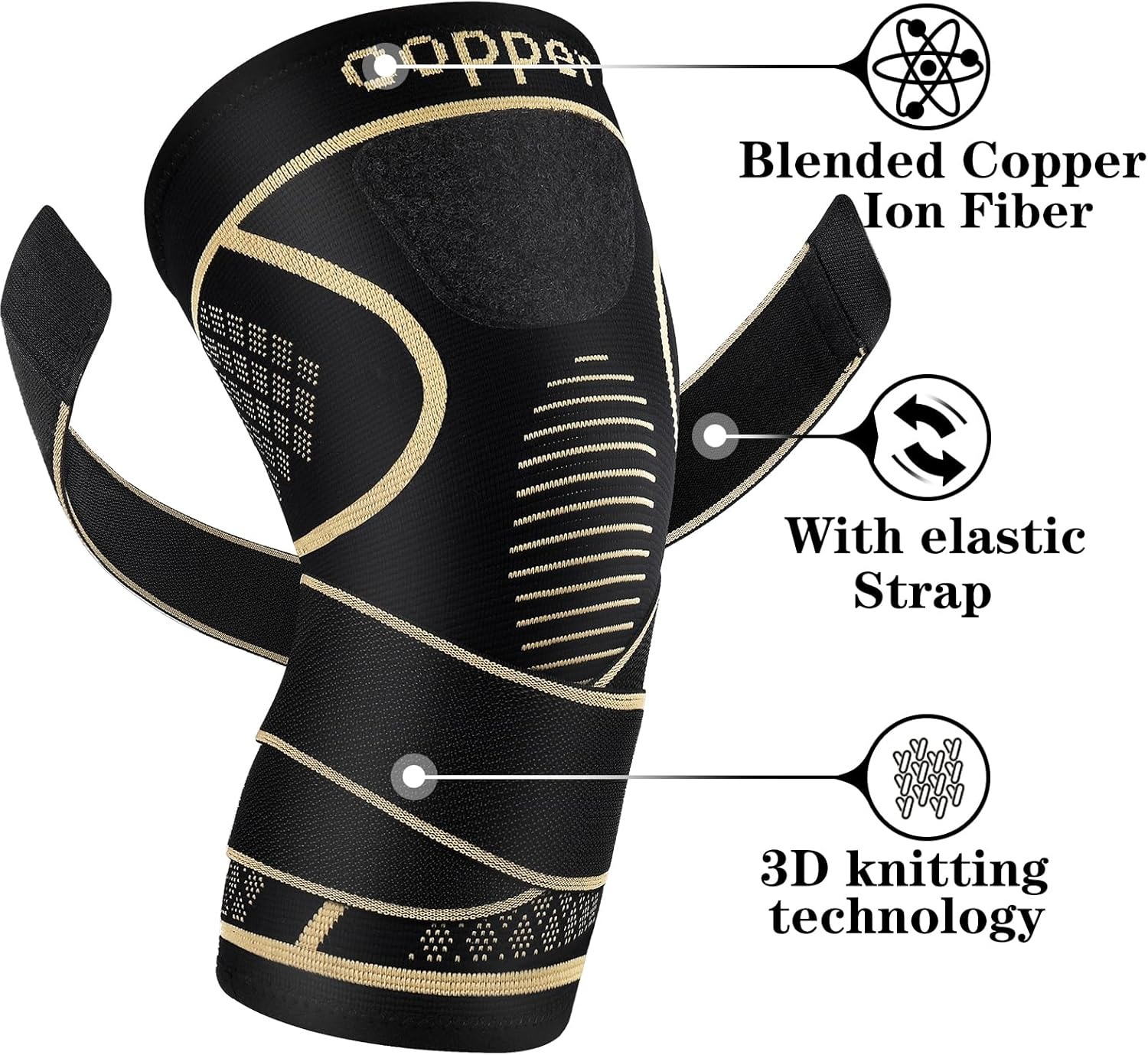 Copper Knee Braces with Strap  - đánh giá và giá Mountain Biking Knee Pads