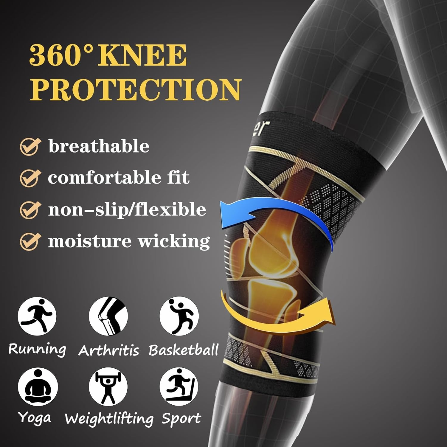 Copper Knee Braces with Strap  - đánh giá và giá Mountain Biking Knee Pads
