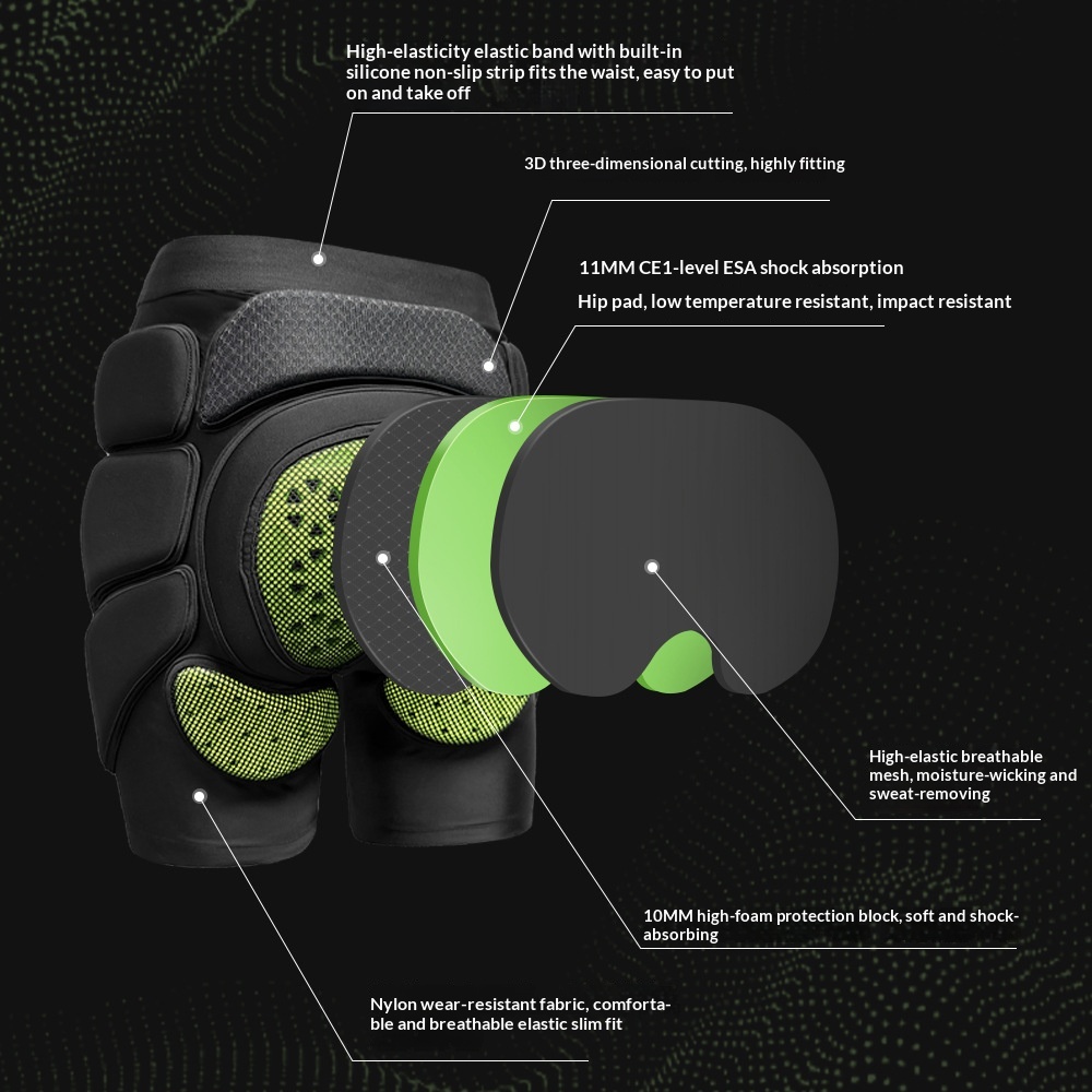 ESA Ski Hip Protector Shock Ab - đánh giá và giá Mountain Biking Knee Pads