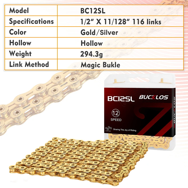 BUCKLOS 12 Speed Bicycle Chain - đánh giá và giá Mountain Biking Bc